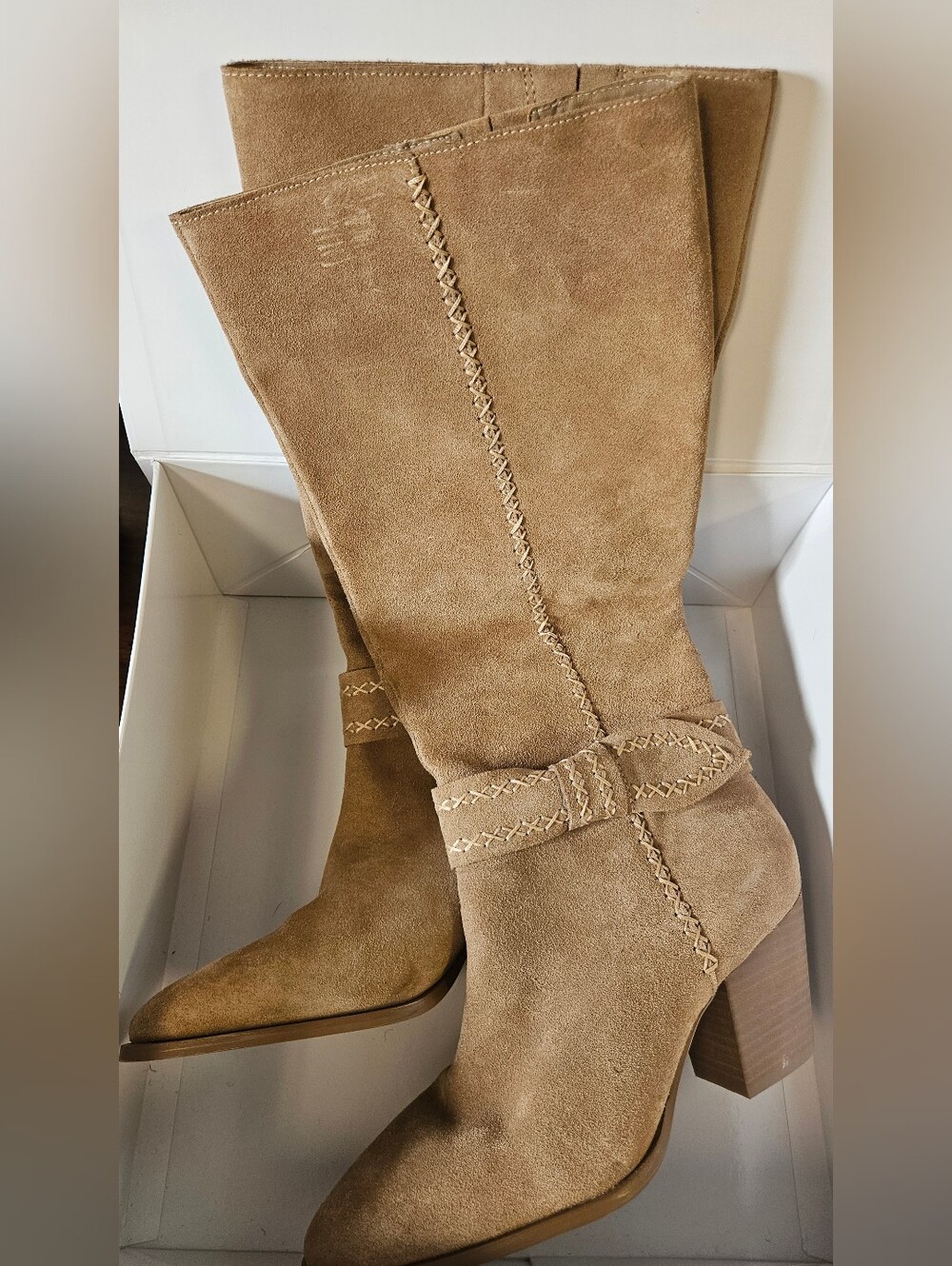 Lucky Brand Women's Suede Knee-High Boots in Tan
